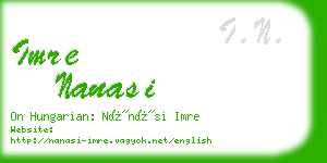 imre nanasi business card